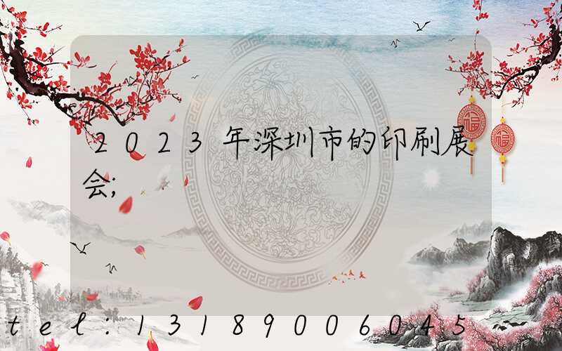 2023年深圳市的印刷展会