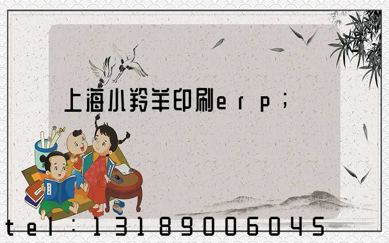 上海小羚羊印刷erp